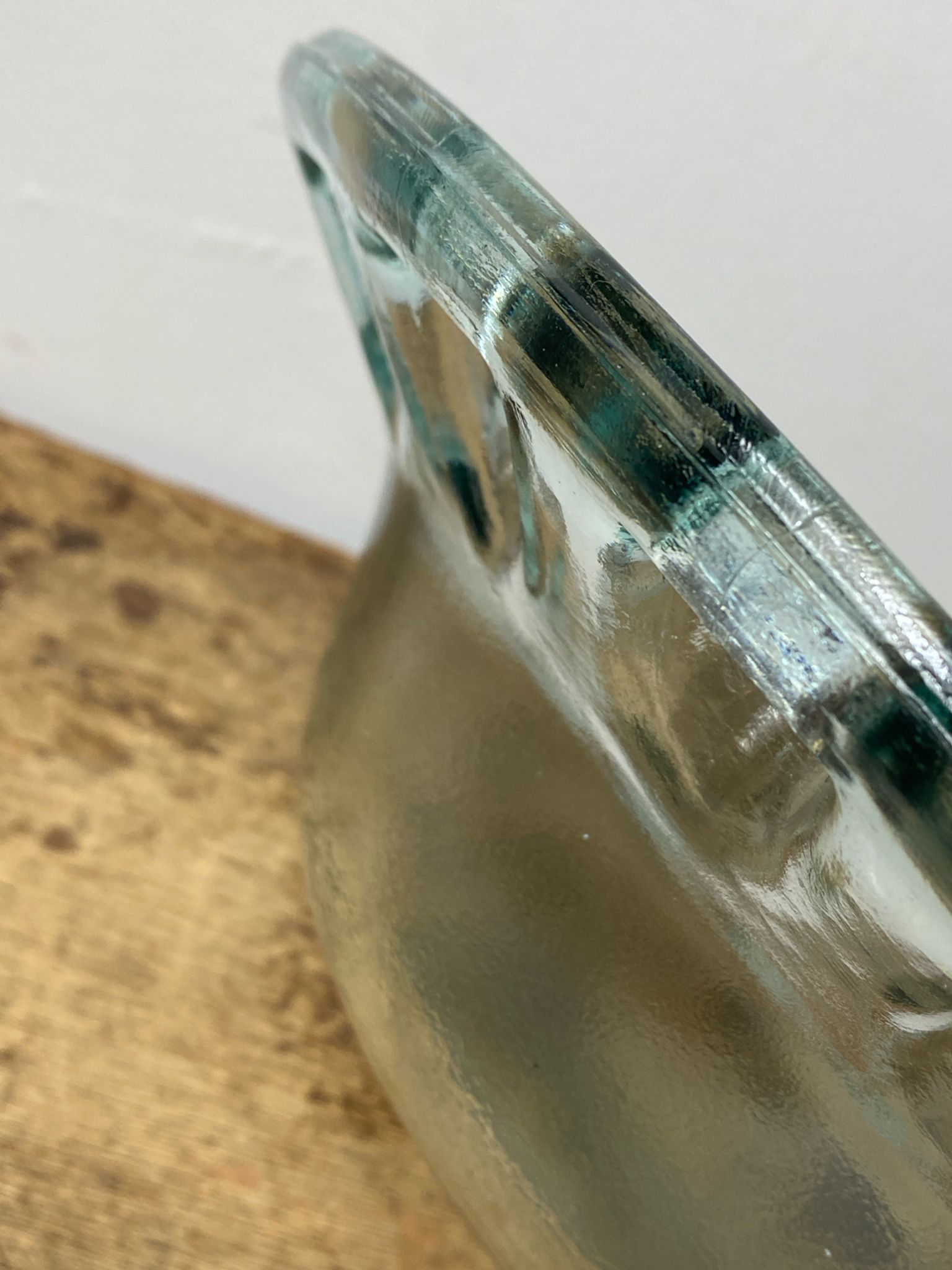 Blown glass salad bowl