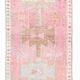 Light Pink & Brown Turkish Vintage Runner Rug, 94x328Cm
