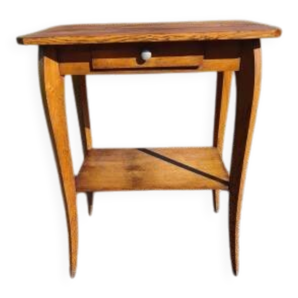Table en chêne des années 30, 1 tiroir