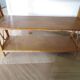 Wooden and rattan bookcase, 1970s-1980s