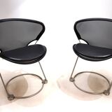 Set of 2 Wilkhahn Nuvola conference / dining room chairs by Herbert Ohl, 19
