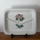 Vintage lot of two compartmentalised plates, decor Monique St Marc.