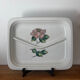 Vintage lot of two compartmentalised plates, decor Monique St Marc.