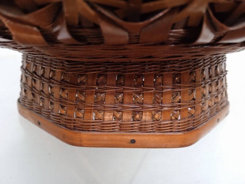 Cup / basket ikebana japan bamboo braided XXth