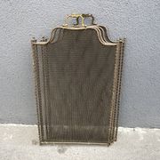 Old 19th century fireplace screen, 4-panel spark arrester