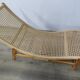 Woven teak sun lounger/ deck chair