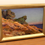 Oil on Panel Porquerolles by Geo Gyaniny