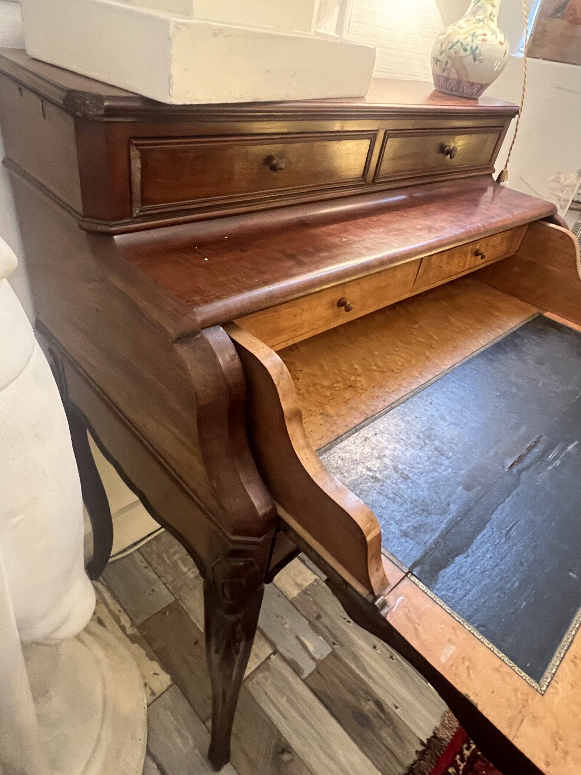 Small Napoleon III mahogany secretary desk, 19th century