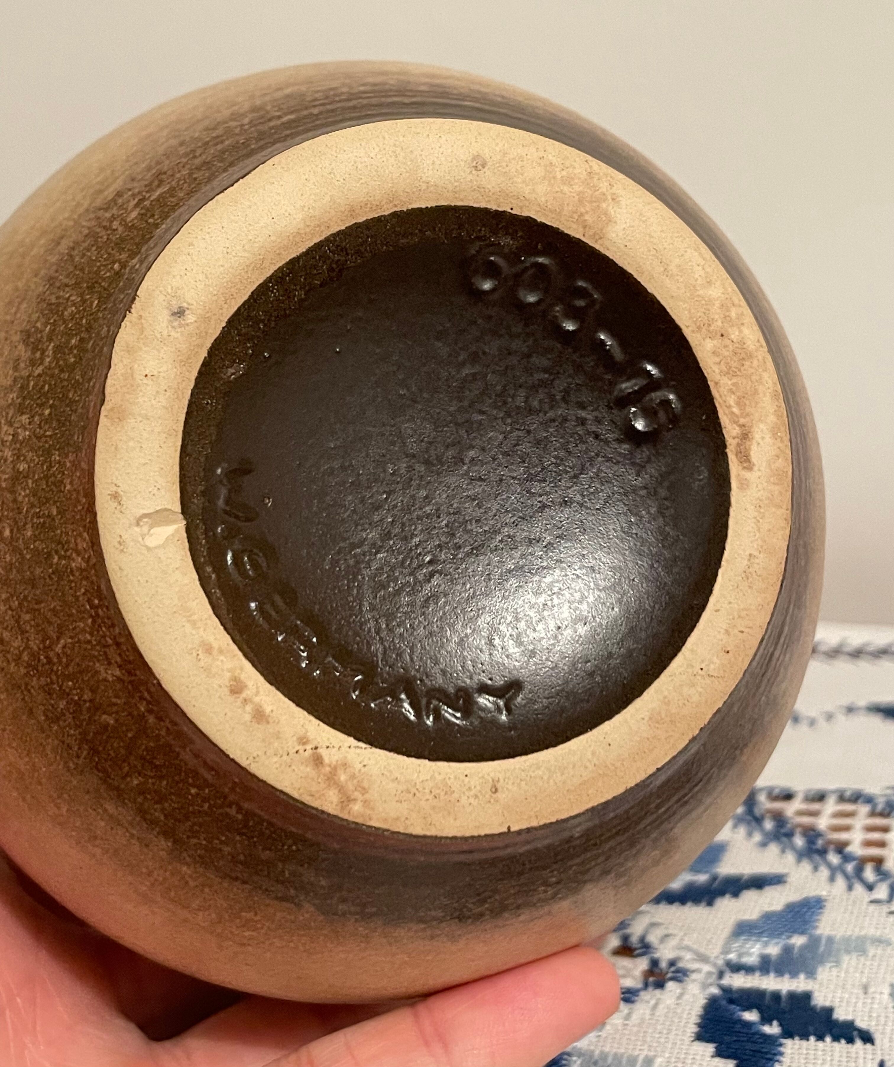 Scheurich 603-15 brown-beige vase or jug with handle, west german art pottery (wgp)