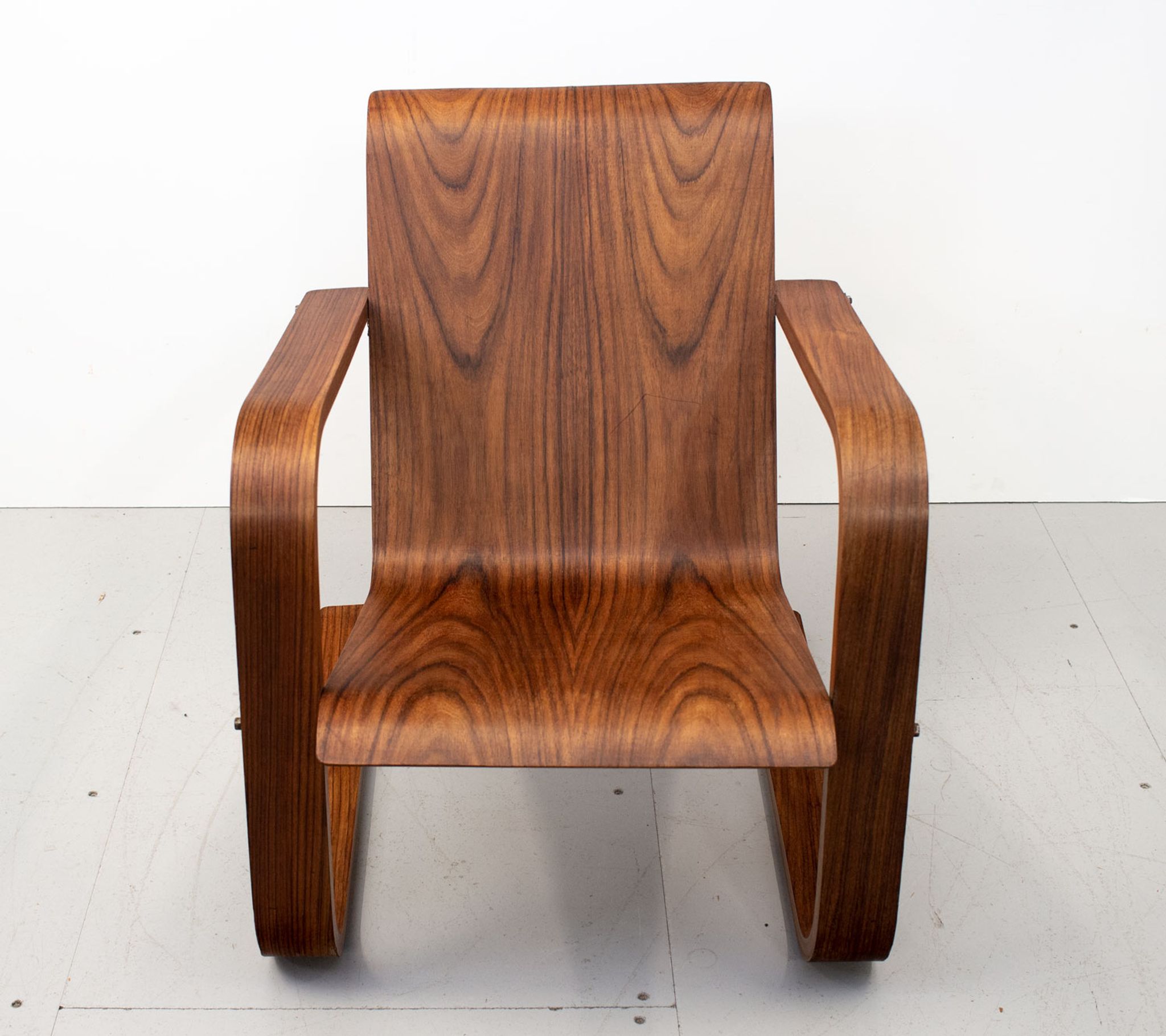 1930s modernist cantilever plywood armchair