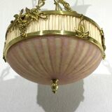 Bronze And Glass Paste Pendant Lamp