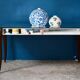 Art Deco coffee table with bevelled mirror from the 1940s, bohemian chic.