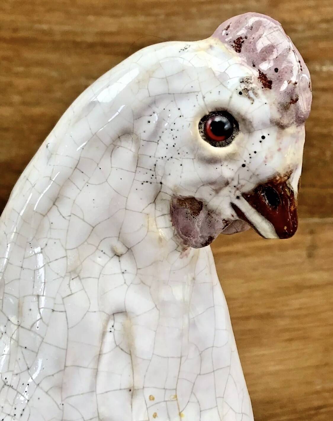 Terracotta hen Bavent XIX sulphide eyes