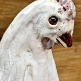 Terracotta hen Bavent XIX sulphide eyes