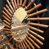 Oval rattan mirror seventies