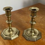 Pair of brass candlesticks