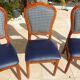 9 merisier solid wood style high chairs variegated