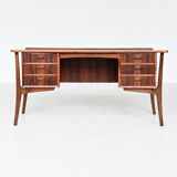 Svend Aage Madsen writing desk in rosewood H.P. Hansen Denmark 1960