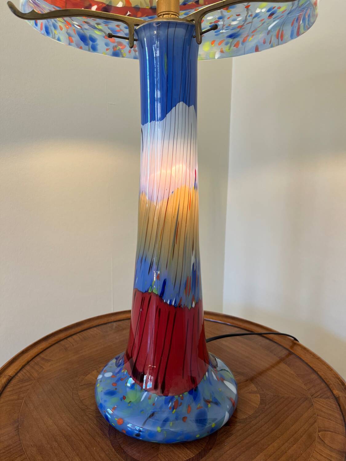 XL glass mushroom lamp