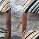 Paire chaises bois et tissu