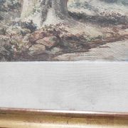 View of a Lake, 19th Century Framed Watercolor