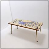 Coffee table with ceramics by Charles Emile Pinson, circa 1958.