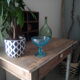 Vintage cast glass standing cup