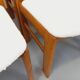 Set of 6 vintage chairs in elm wood and bouclé fabric from the 70s