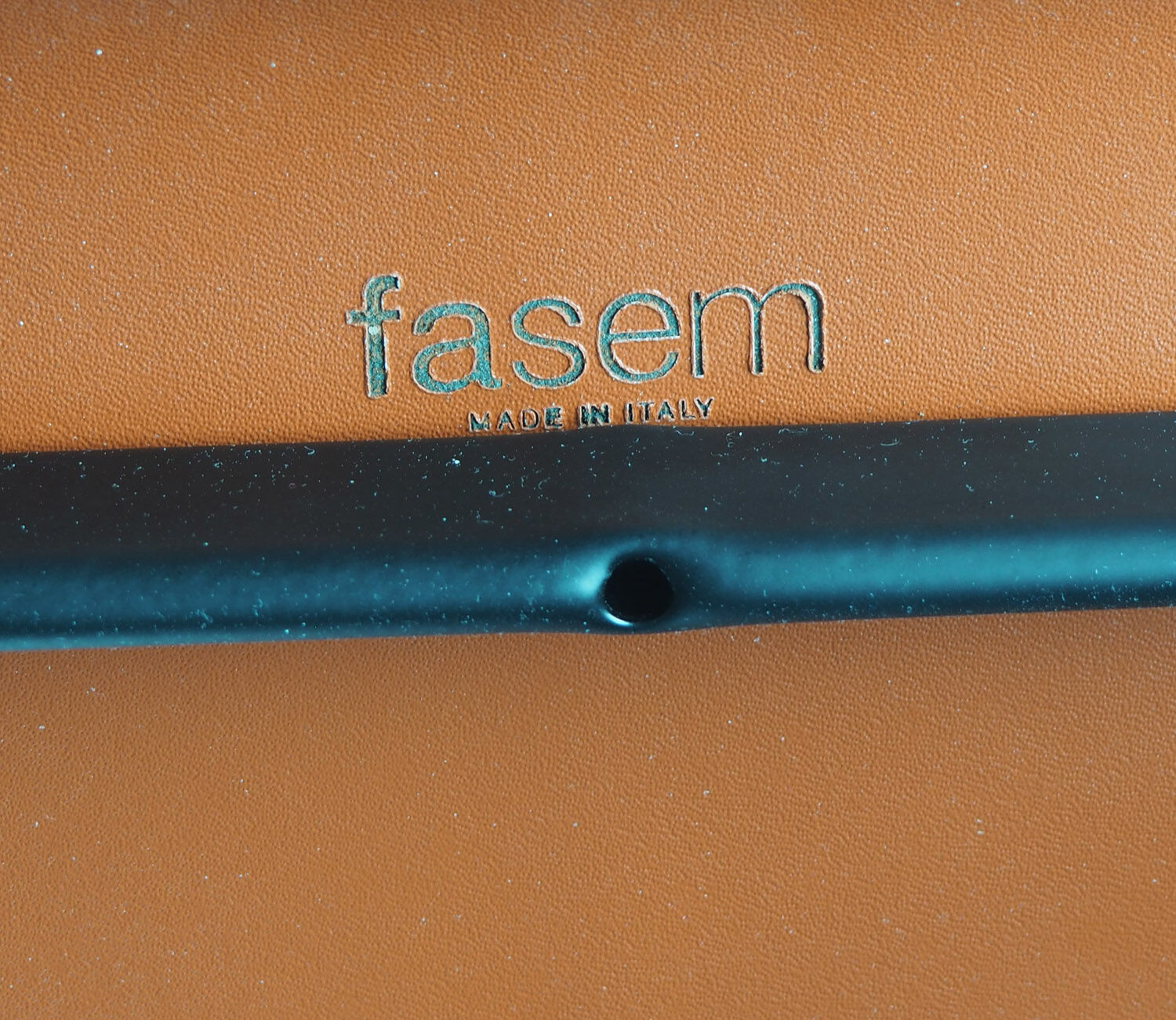 Fasem dinner chairs S44 in cognac red leather, 1990's