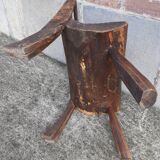 Brutalist folk art bench