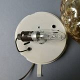 Amber glass ceiling light from the 70s