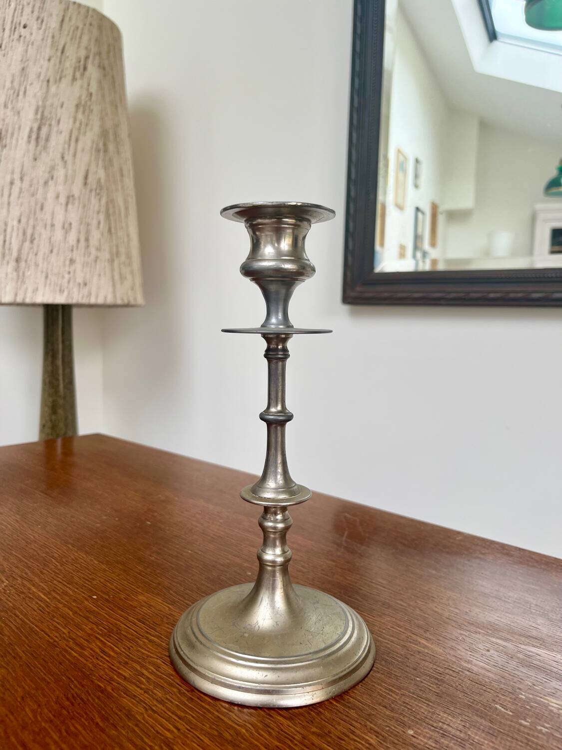 Antique metal candlestick