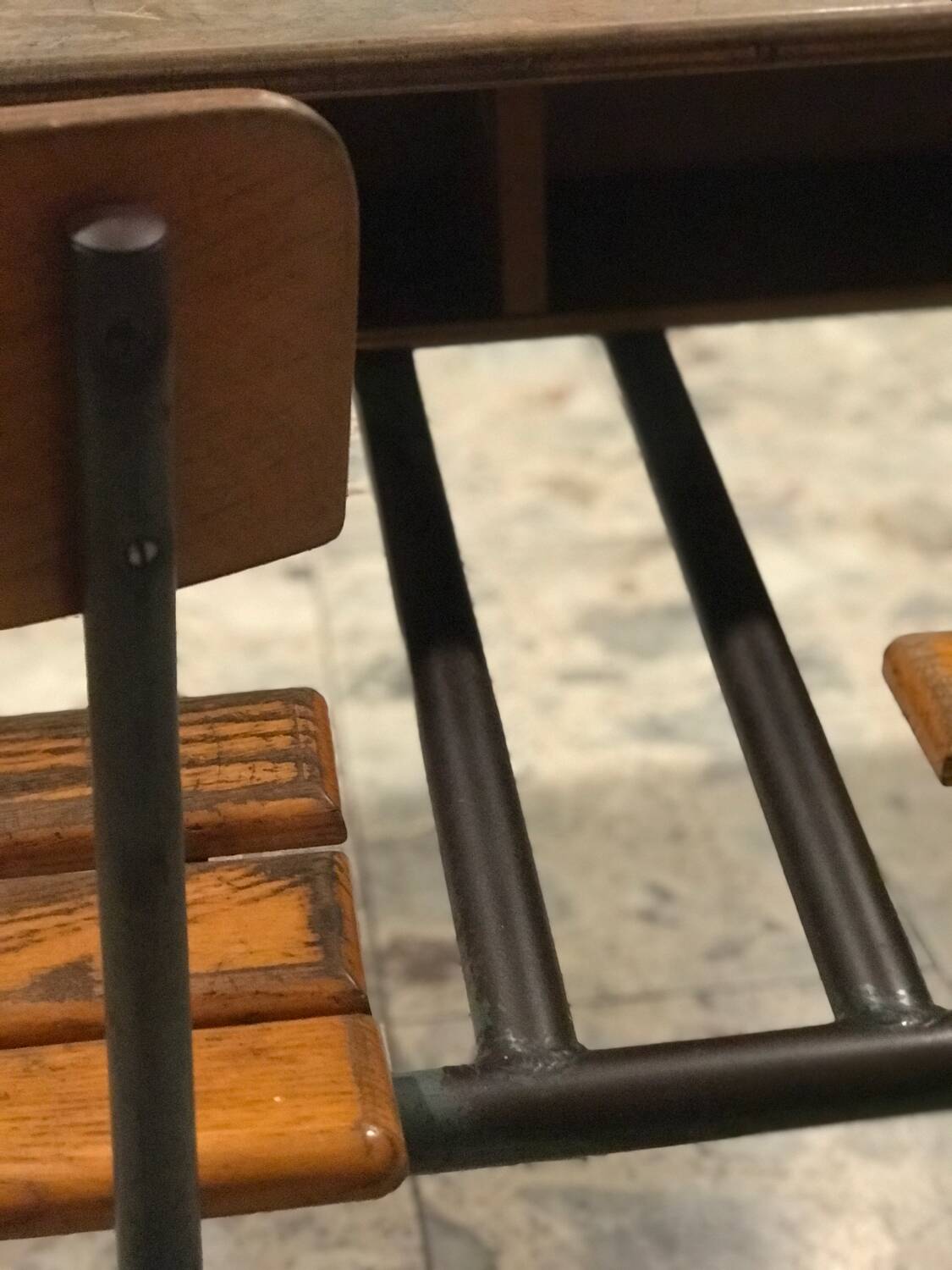 Vintage double school desk
