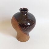 Soliflore two-tone glazed stoneware 1970s height 19 cm