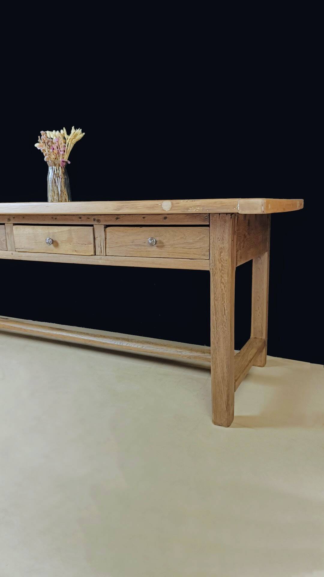 Table de ferme en chêne - Rénovée
