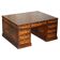 Double-sided desk with twin drawers featuring antique Dutch marquetry.