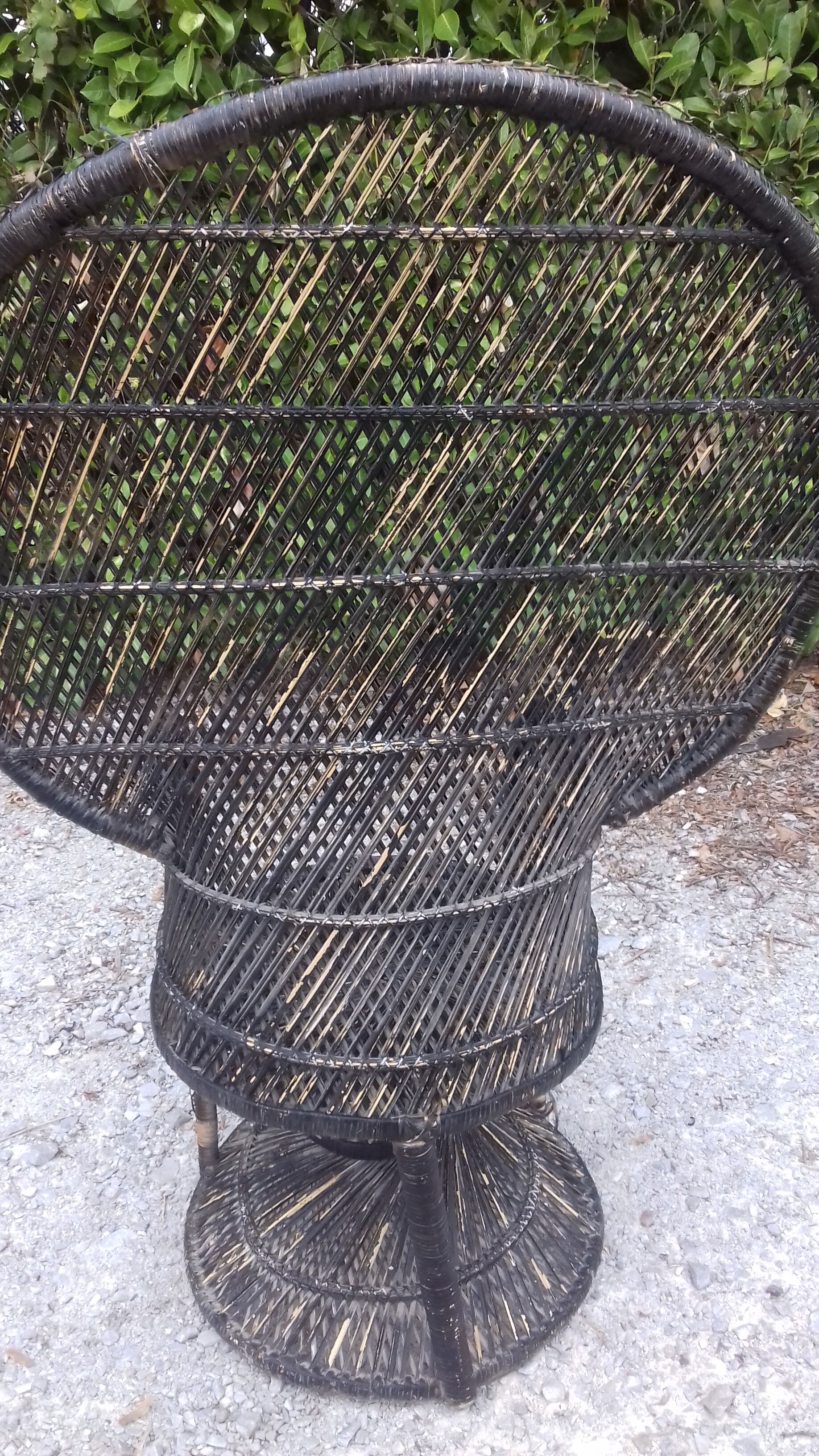 Armchair emmanuel in vintage wicker