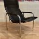 Paire de fauteuils relax inclinable cuir noir design "Hans Eichenberger" 19
