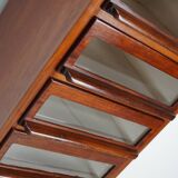 Vintage Dutch Hardwood Haberdashery Shop Cabinet, 1930s