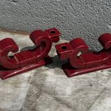 Paire de Bougeoirs Art-Deco Céramique signée B. Letalle L 29 / H 13 cm
