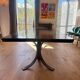 Large dining table in BS Style made of black oak and iron.