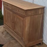 Renovated antique sideboard in raw solid walnut.