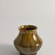 Scandinavian Modern Black and Olive Glazed Ceramic Vase Nittsjö Keramik, 1960s