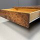 Table basse vintage en bois de loupe, 1970