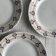 3 blue flower pattern dessert plates
