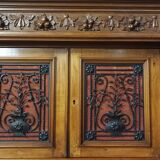 Renaissance two-part walnut sideboard