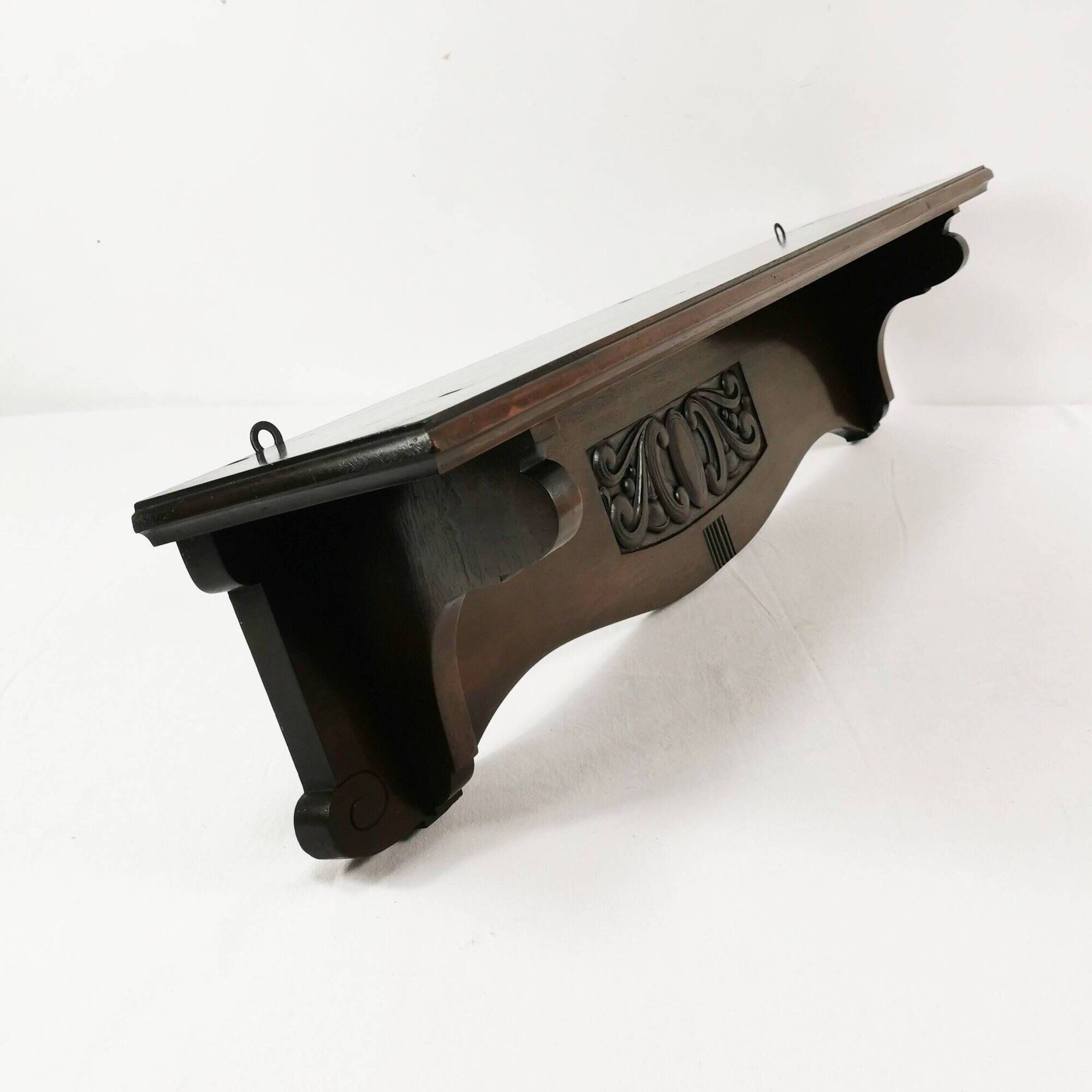 Art Nouveau mahogany shelf, Denmark 1930s.