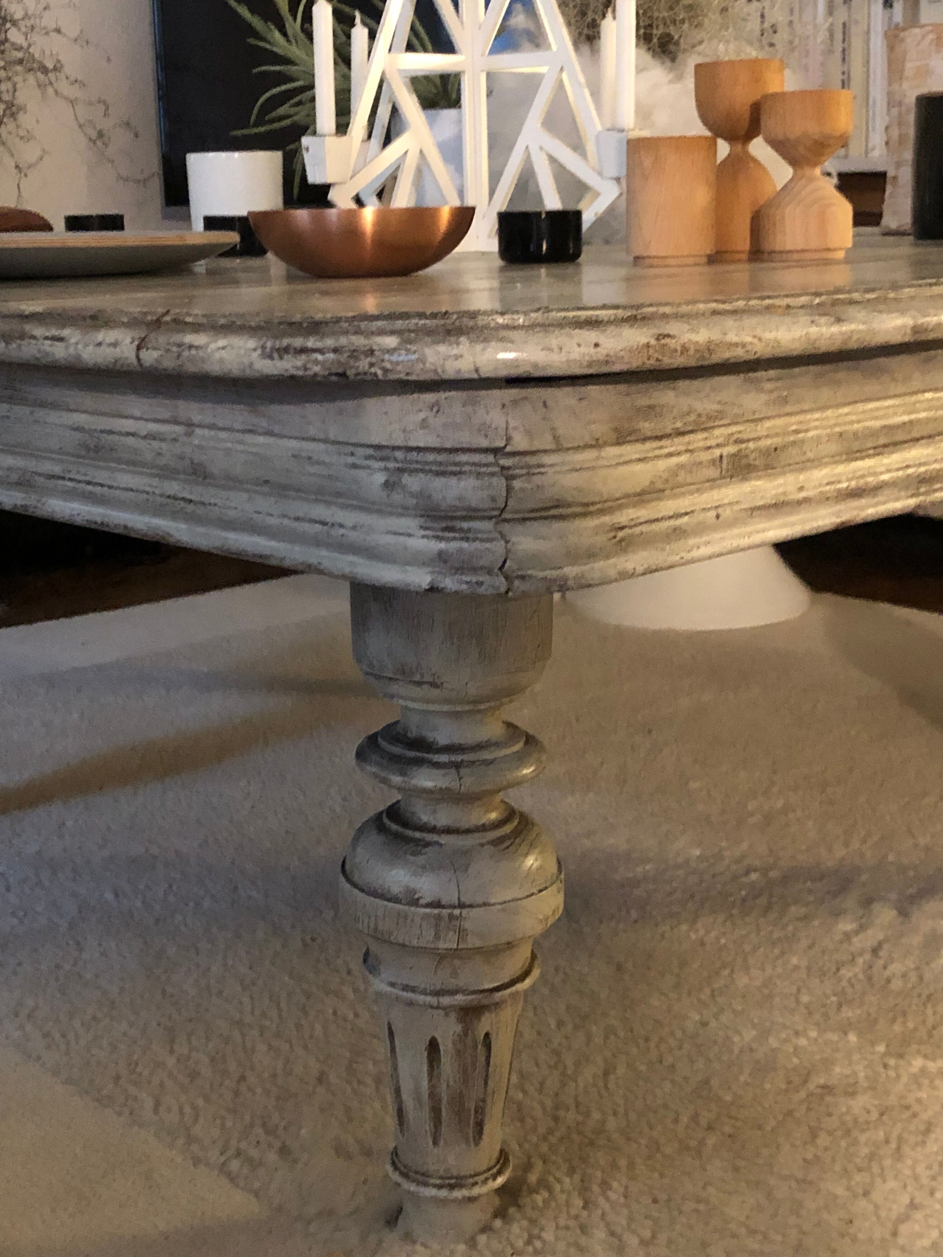 Patinated coffee table