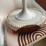 70's armchair and tulip foot stool set