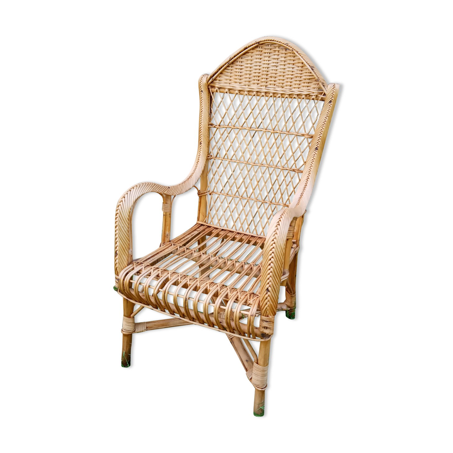 Rattan armchair 60s/70s